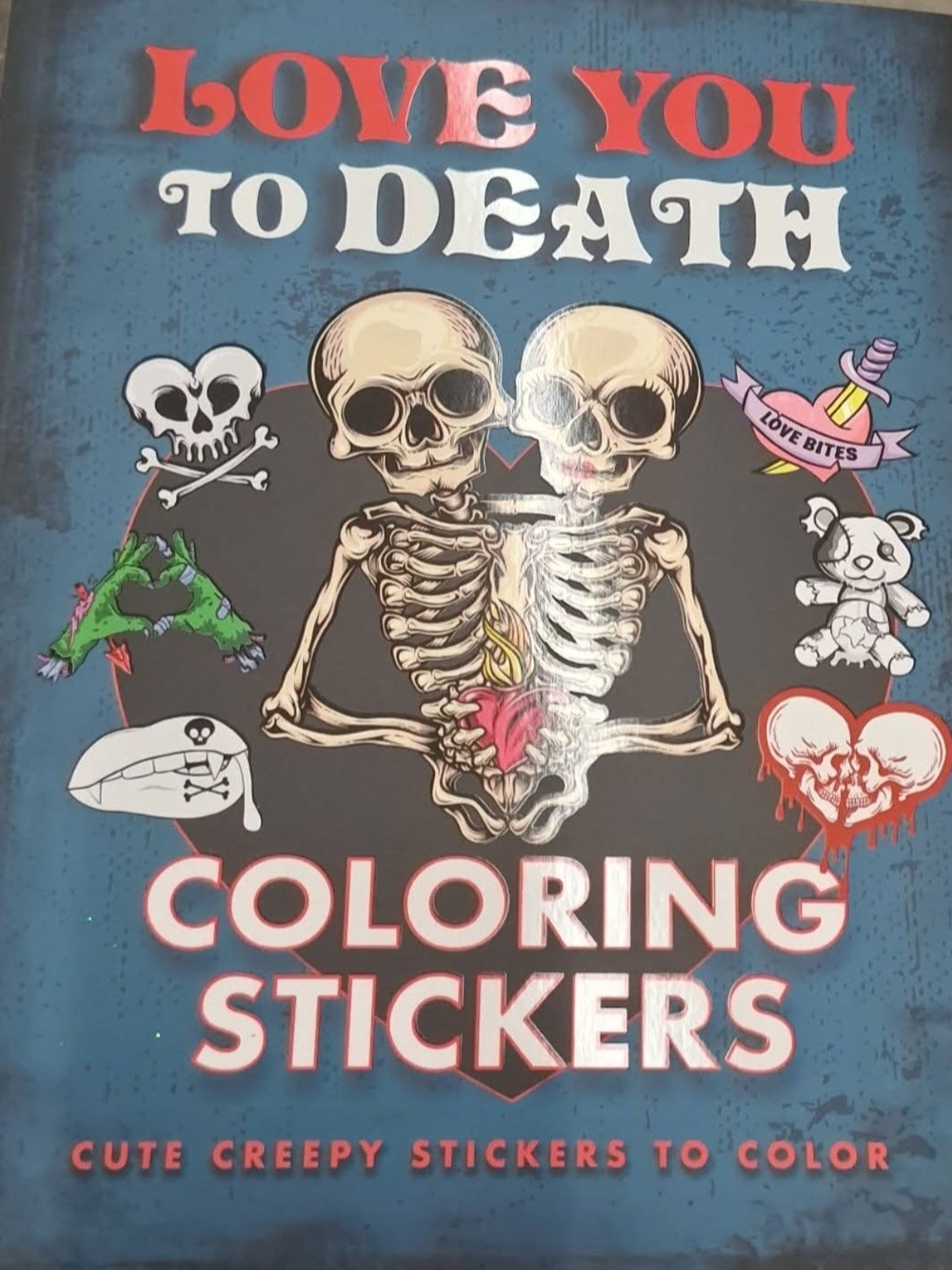 New Love You to Death Coloring Stickers Book